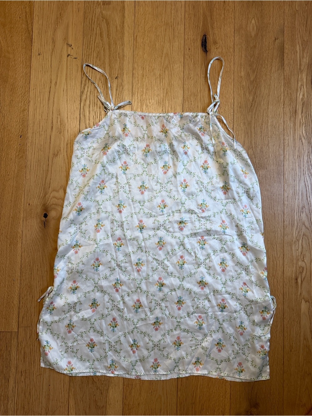 Hill House Intimates Floral Satin Slip Dress